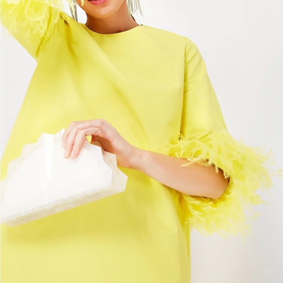 Citron Feather Jamie Dress Tuckernuck NEW - Picture 6 of 13